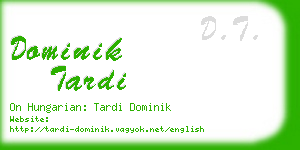 dominik tardi business card